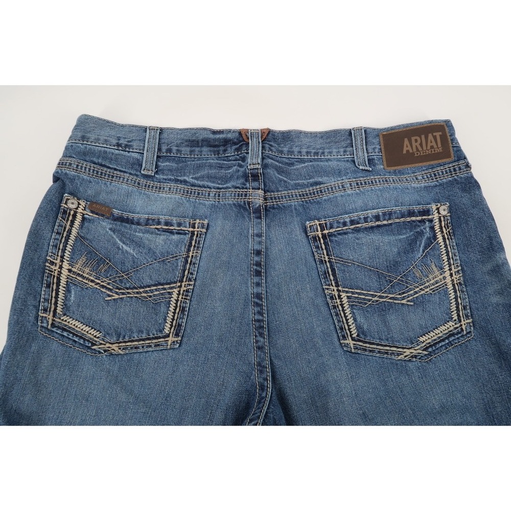 Ariat M5 Ridgeline Jeans Mens 40x32 Gambler Straight Leg Medium Wash - Picture 8 of 16